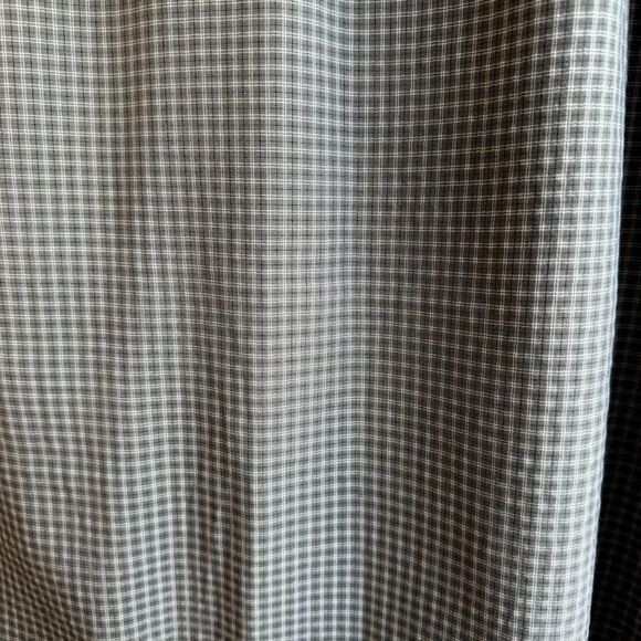 Vintage Op Short Sleeve Shirt in Grey Green Micro Check Plaid size XL - Picture 7 of 9